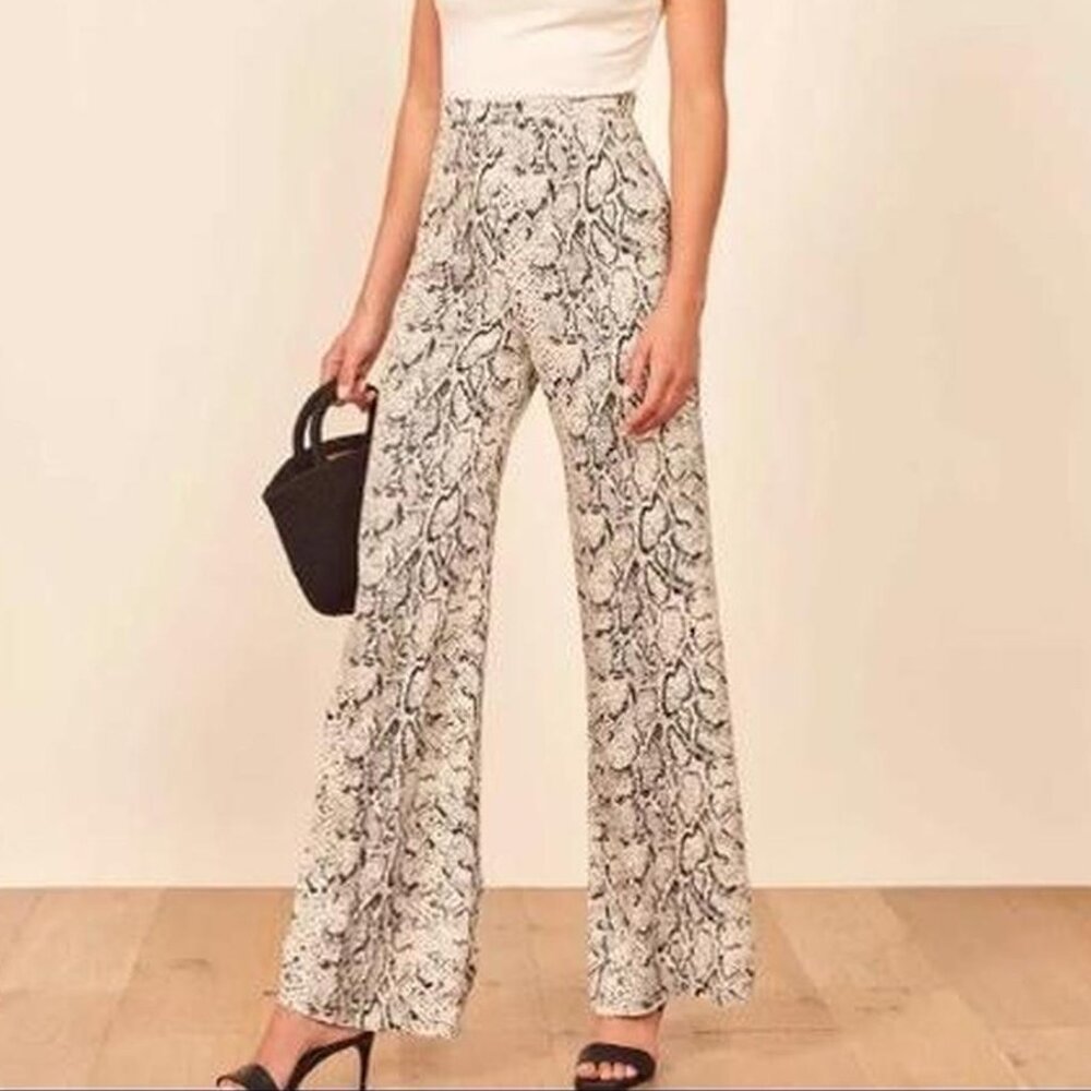 Reformation python snakeskin SORRENTI print high-… - image 1